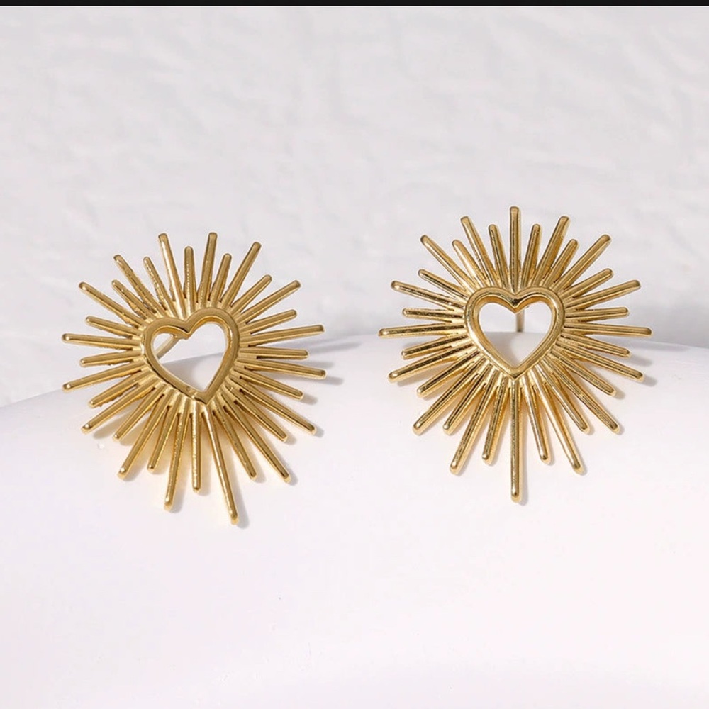Titanium, steel stud, earrings, geometric patterns, electricplated